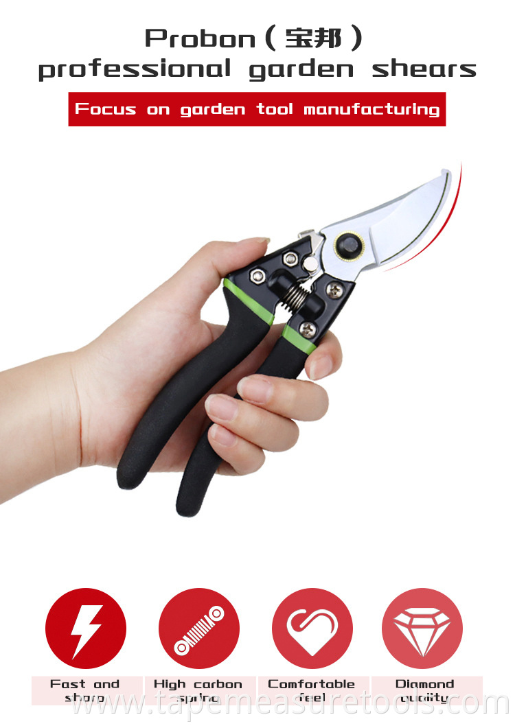 Sk5 steel good quality Factory wholesale trimming scissors garden shears branch cutting pruning shears